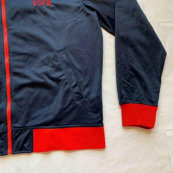 US Polo Assn. Full Zip Superior Quality Bomber Jacket Fleece Lined Logo L EUC - Picture 6 of 12